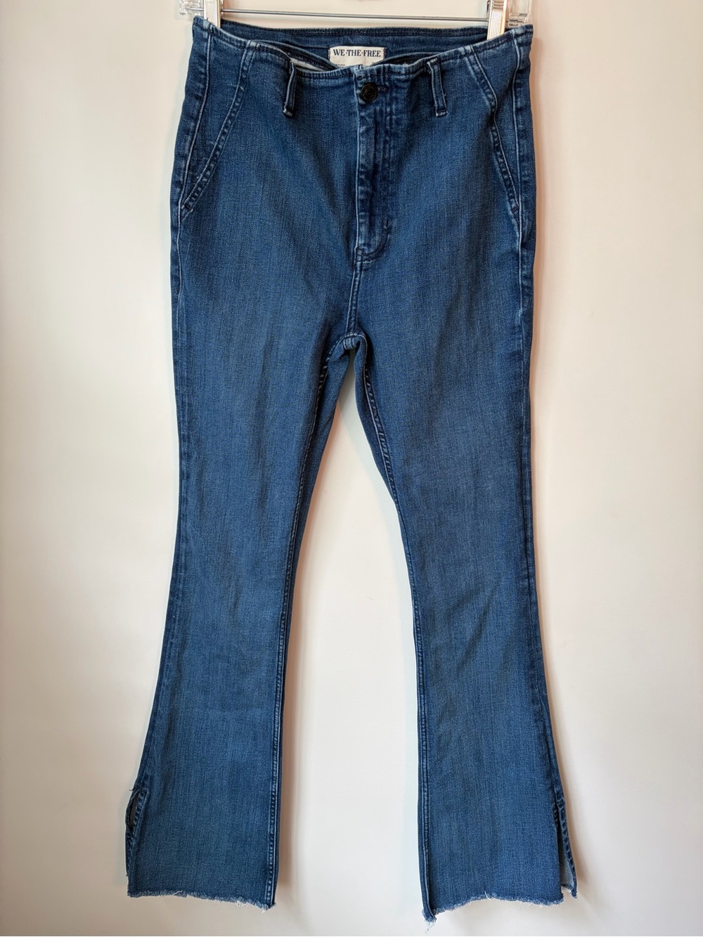 We the Free People Women's Size 30 Level Up Slit Slim Flare Jeans preowned